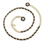 Women's Flower Pearl Pendant Waist Chain Dress Shirt Decoration