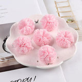10Pcs 35mm Lace Ball DIY Elastic Flower Pompoms Craft Plush Mesh Pendant