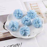 10Pcs 35mm Lace Ball DIY Elastic Flower Pompoms Craft Plush Mesh Pendant