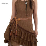 Cowgirl Waist Chain Casual Tie Belt Vintage Waist Ceinture