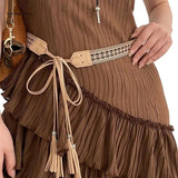 Cowgirl Waist Chain Casual Tie Belt Vintage Waist Ceinture