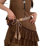 Cowgirl Waist Chain Casual Tie Belt Vintage Waist Ceinture