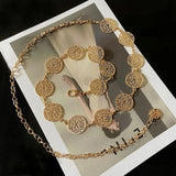 Metal Hollow Out Waist Chain Lady Waistband Belt