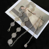 Metal Hollow Out Waist Chain Lady Waistband Belt