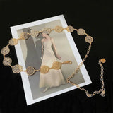Metal Hollow Out Waist Chain Lady Waistband Belt