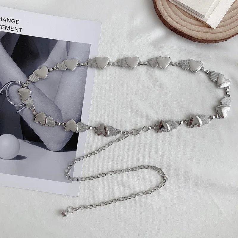 Summer Metal Love Belt for Women Jeans Accessories