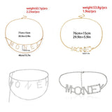 Rhinestone Letter Waist Chain Crystal Belly Chain