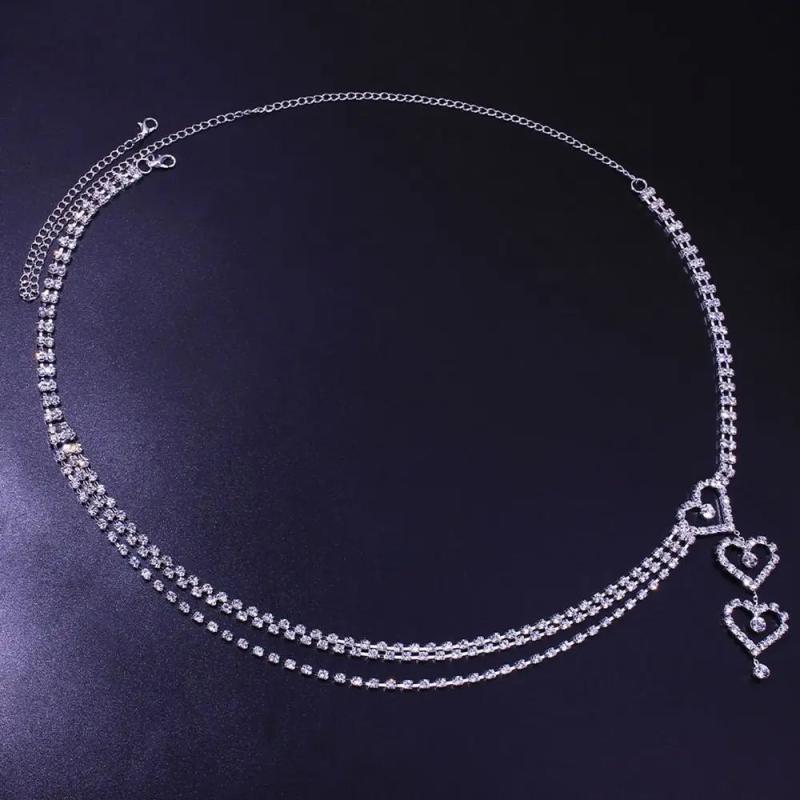 Rhinestone Waist Band Slimming Waist Chain