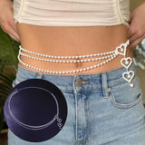 Rhinestone Waist Band Slimming Waist Chain