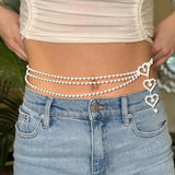 Rhinestone Waist Band Slimming Waist Chain