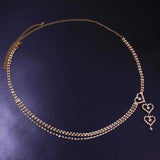 Rhinestone Waist Band Slimming Waist Chain