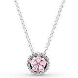 Tree Of Life Sparkling Snowflake Rose Petals Necklace