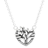 Tree Of Life Sparkling Snowflake Rose Petals Necklace