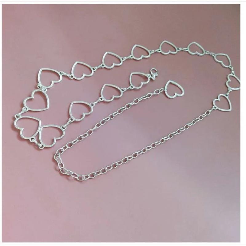 Heart Shape Metal Body Belly Chain Belt for Dress Jewellery