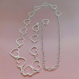 Heart Shape Metal Body Belly Chain Belt for Dress Jewellery