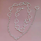 Heart Shape Metal Body Belly Chain Belt for Dress Jewellery