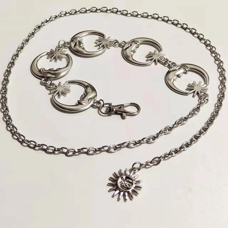 Gothic Punk Vintage High Waist Metal Chain Belt