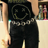 Gothic Punk Vintage High Waist Metal Chain Belt