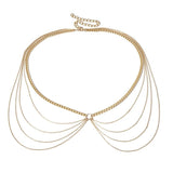 Vintage Multi-storey Chain Belts for Women Waistbands Metal Aluminium