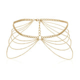 Vintage Multi-storey Chain Belts for Women Waistbands Metal Aluminium