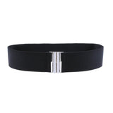 Punk Women Elastic Belts Silver Metal Chain Waist Strap For Dress Coat Suit