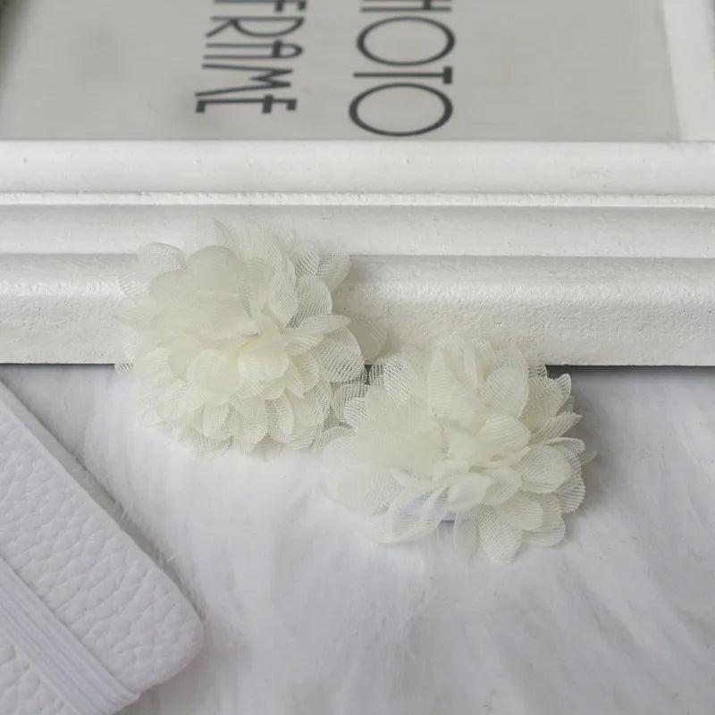 10 Pcs Chiffon Flowers for DIY Hair Accessories Headband Wedding Dress