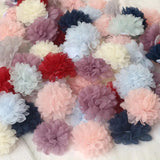 10 Pcs Chiffon Flowers for DIY Hair Accessories Headband Wedding Dress