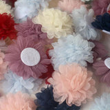 10 Pcs Chiffon Flowers for DIY Hair Accessories Headband Wedding Dress