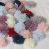 10 Pcs Chiffon Flowers for DIY Hair Accessories Headband Wedding Dress
