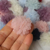 10 Pcs Chiffon Flowers for DIY Hair Accessories Headband Wedding Dress