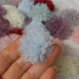 10 Pcs Chiffon Flowers for DIY Hair Accessories Headband Wedding Dress