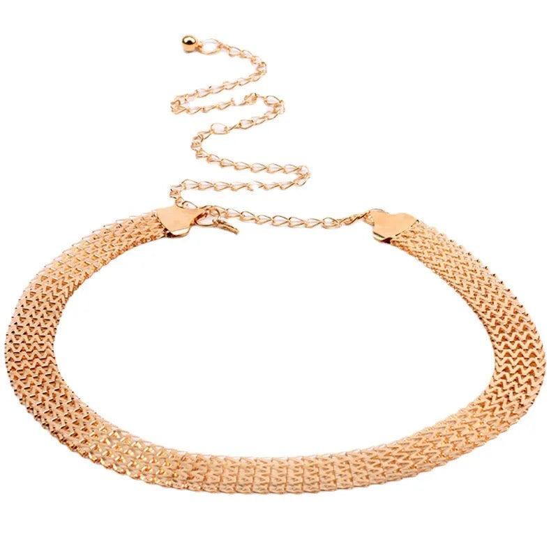 Chain Stretchy Strap Waist Belt Metal Belts Diamond Female Thin Waistband