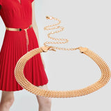 Chain Stretchy Strap Waist Belt Metal Belts Diamond Female Thin Waistband