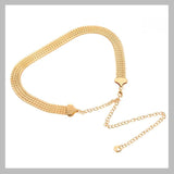 Chain Stretchy Strap Waist Belt Metal Belts Diamond Female Thin Waistband