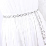 Women's Metal Chain Belts Fringes Tassel Circle Straps