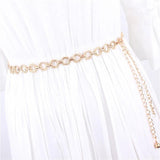 Women's Metal Chain Belts Fringes Tassel Circle Straps
