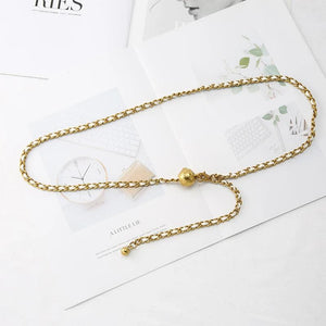 Metal Chain Belt Body Dress Mini Woman Accessory