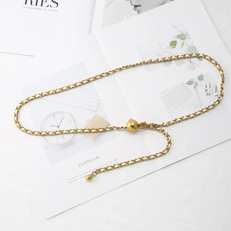 Metal Chain Belt Body Dress Mini Woman Accessory