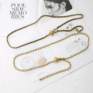 Metal Chain Belt Body Dress Mini Woman Accessory