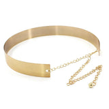 Silver Bling Waistband Plate Chains Waist Belt Mirror Waistband