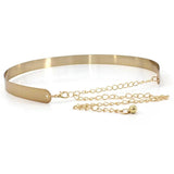 Silver Bling Waistband Plate Chains Waist Belt Mirror Waistband
