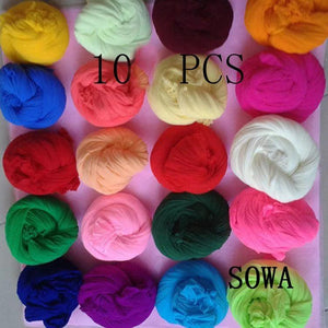 10pcs Multicolor Flower Nylon Stocking Material DIY Accessory