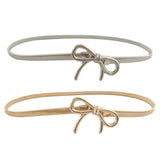 Elastic Heart Belts Metal Chain Bowknot Femme Belts