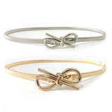 Elastic Heart Belts Metal Chain Bowknot Femme Belts