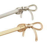 Elastic Heart Belts Metal Chain Bowknot Femme Belts