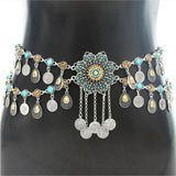 Rhinestone Belly Dance Waist Belt Tassel Chain Body Jewelry