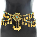 Rhinestone Belly Dance Waist Belt Tassel Chain Body Jewelry