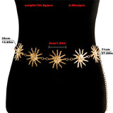 Vintage Harajuku Women High Waist Belt Gothic Chain Patchwork Moon Pendant