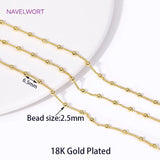 18K Plated Ball Chains for Jewelry Making Supplies