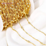 18K Plated Ball Chains for Jewelry Making Supplies